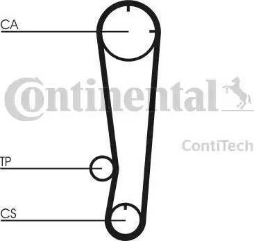 Continental CT738K2 - Комплект ременя ГРМ autozip.com.ua