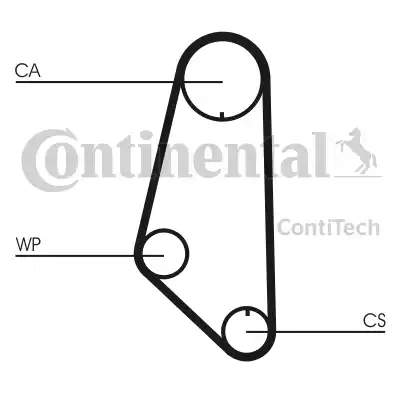 Continental CT 732WP1 - Водяний насос + комплект зубчатого ременя autozip.com.ua