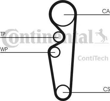CONTINENTAL CT 729 - Ремінь ГРМ autozip.com.ua