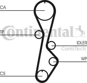 CONTINENTAL CT 774 - Ремінь ГРМ autozip.com.ua