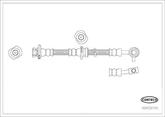 Corteco 49439745 - Гальмівний шланг autozip.com.ua