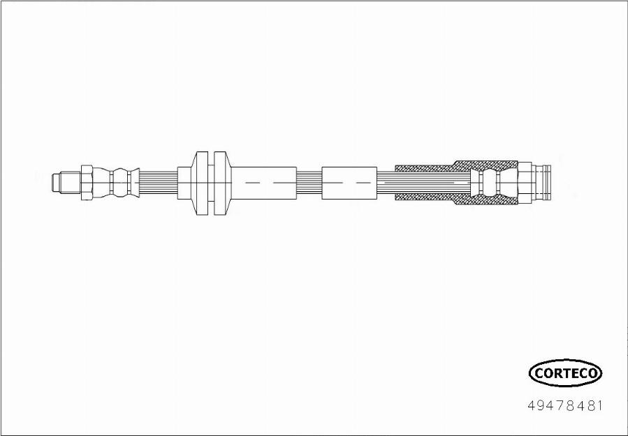 Corteco 49478481 - Гальмівний шланг autozip.com.ua