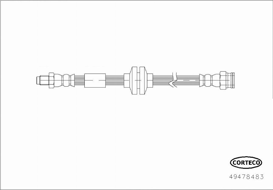 Corteco 49478483 - Гальмівний шланг autozip.com.ua