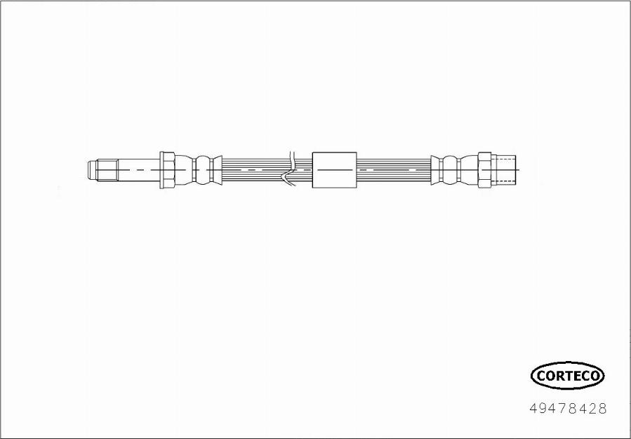 Corteco 49478428 - Гальмівний шланг autozip.com.ua