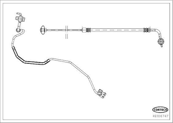 Corteco 49106747 - Гальмівний шланг autozip.com.ua