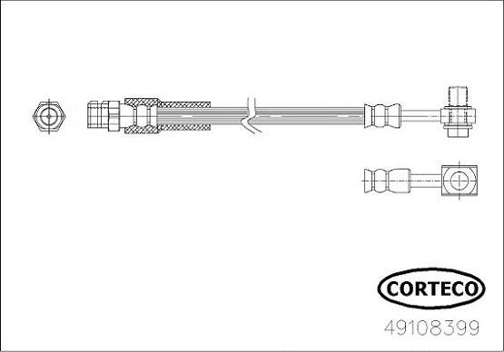 Corteco 49108399 - Гальмівний шланг autozip.com.ua