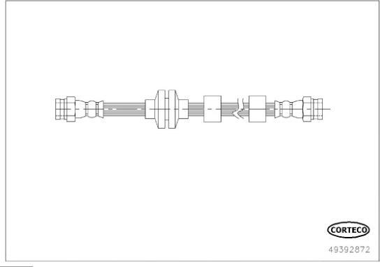 Corteco 49392872 - Гальмівний шланг autozip.com.ua