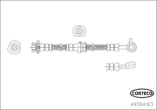 Corteco 49384163 - Гальмівний шланг autozip.com.ua