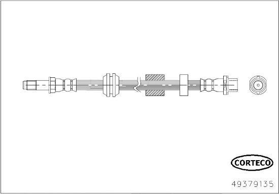 Corteco 49379135 - Гальмівний шланг autozip.com.ua