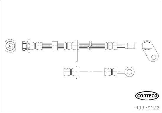 Corteco 49379122 - Гальмівний шланг autozip.com.ua