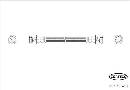 Corteco 49379389 - Гальмівний шланг autozip.com.ua