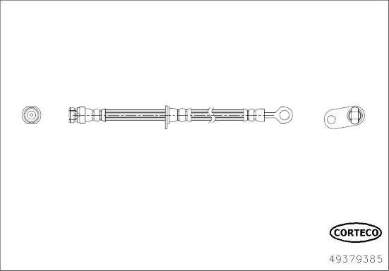 Corteco 49379385 - Гальмівний шланг autozip.com.ua