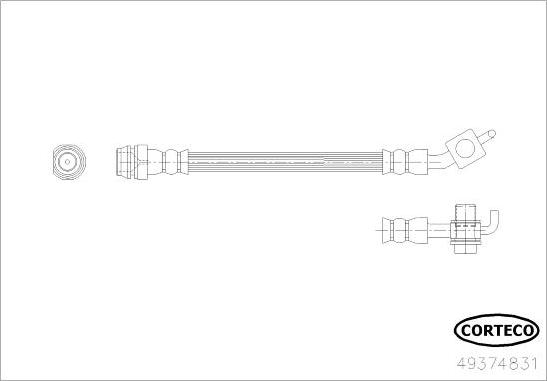 Corteco 49374831 - Гальмівний шланг autozip.com.ua