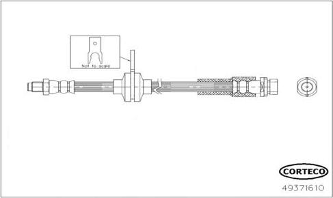Corteco 49371610 - Гальмівний шланг autozip.com.ua