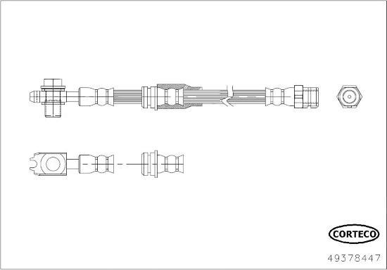 Corteco 49378447 - Гальмівний шланг autozip.com.ua