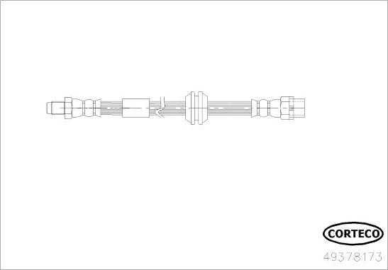 Corteco 49378173 - Гальмівний шланг autozip.com.ua