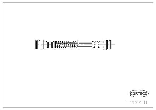 Corteco 19019111 - Гальмівний шланг autozip.com.ua