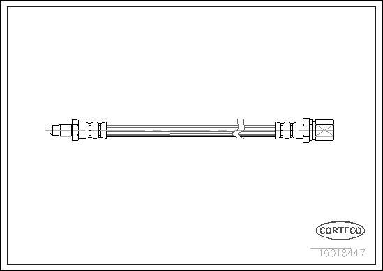 Corteco 19018447 - Гальмівний шланг autozip.com.ua