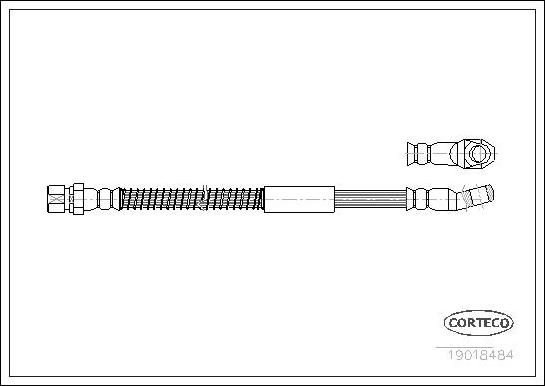 Corteco 19018484 - Гальмівний шланг autozip.com.ua