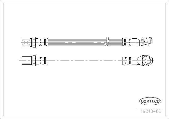 Corteco 19018480 - Гальмівний шланг autozip.com.ua