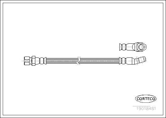 Corteco 19018481 - Гальмівний шланг autozip.com.ua