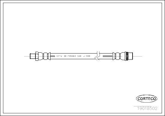 Corteco 19018502 - Гальмівний шланг autozip.com.ua