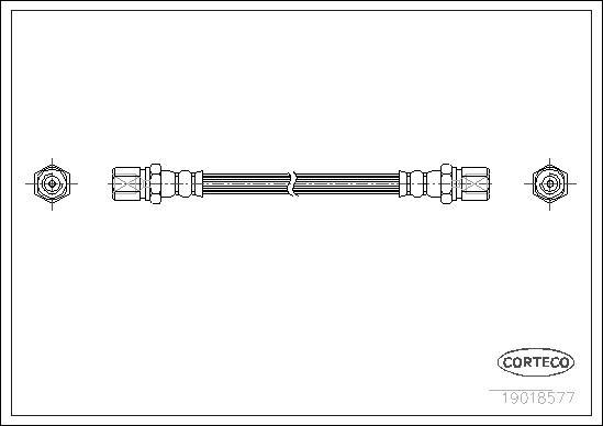 Corteco 19018577 - Гальмівний шланг autozip.com.ua