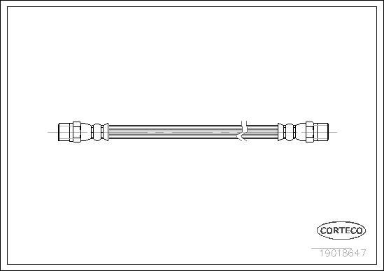 Corteco 19018647 - Гальмівний шланг autozip.com.ua