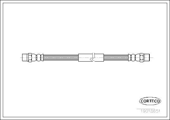 Corteco 19018651 - Гальмівний шланг autozip.com.ua