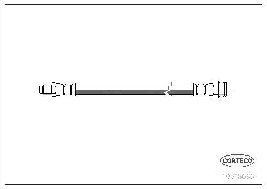 Corteco 19018669 - Гальмівний шланг autozip.com.ua