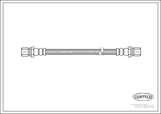 Corteco 19018689 - Гальмівний шланг autozip.com.ua