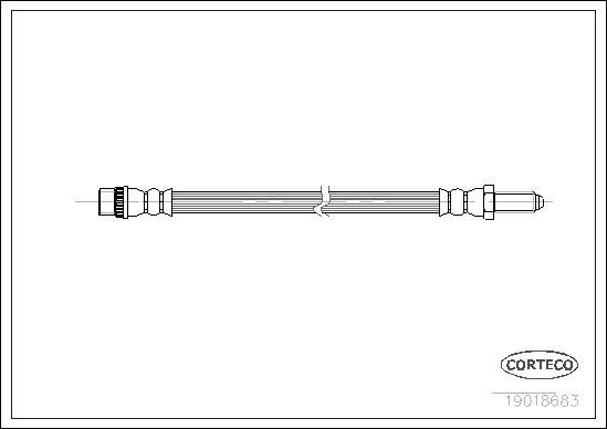 Corteco 19018683 - Гальмівний шланг autozip.com.ua