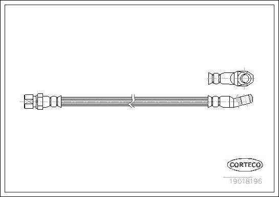 Corteco 19018196 - Гальмівний шланг autozip.com.ua