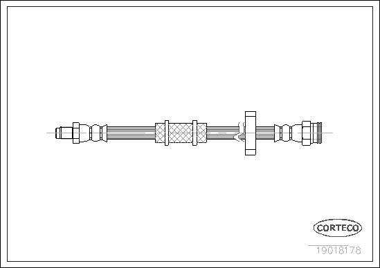 Corteco 19018178 - Гальмівний шланг autozip.com.ua