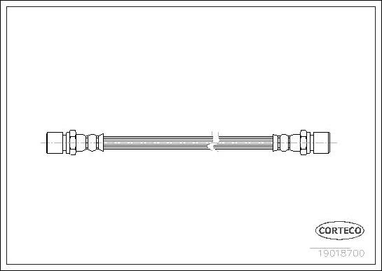 Corteco 19018700 - Гальмівний шланг autozip.com.ua