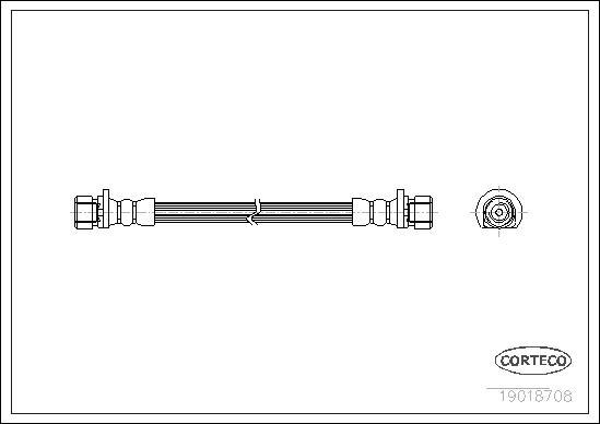 Corteco 19018708 - Гальмівний шланг autozip.com.ua