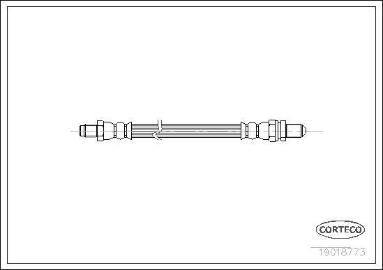 Corteco 19018773 - Гальмівний шланг autozip.com.ua