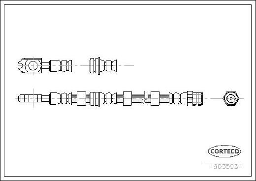 Corteco 19035934 - Гальмівний шланг autozip.com.ua