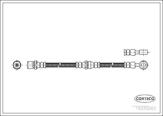 Corteco 19035062 - Гальмівний шланг autozip.com.ua