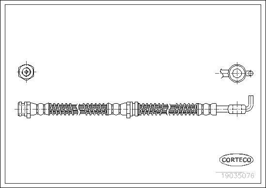 Corteco 19035076 - Гальмівний шланг autozip.com.ua