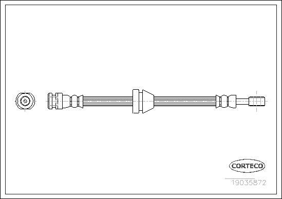 Corteco 19035872 - Гальмівний шланг autozip.com.ua