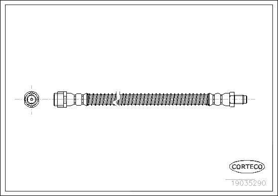 Corteco 19035290 - Гальмівний шланг autozip.com.ua