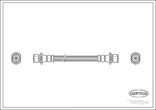 Corteco 19035297 - Гальмівний шланг autozip.com.ua