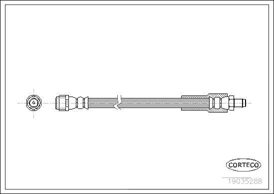 Corteco 19035288 - Гальмівний шланг autozip.com.ua