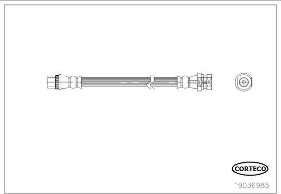 Corteco 19036985 - Гальмівний шланг autozip.com.ua