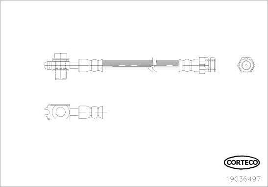 Corteco 19036497 - Гальмівний шланг autozip.com.ua