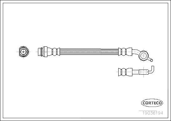 Corteco 19036194 - Гальмівний шланг autozip.com.ua