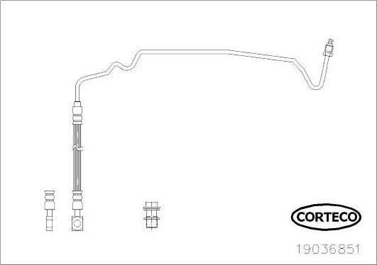 Corteco 19036851 - Гальмівний шланг autozip.com.ua