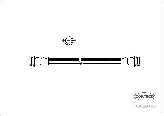 Corteco 19030443 - Гальмівний шланг autozip.com.ua