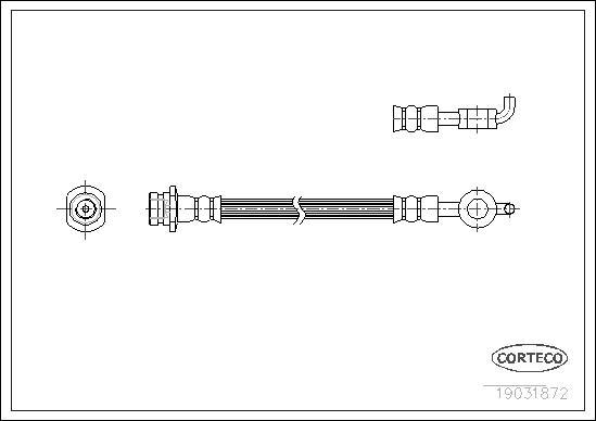 Corteco 19031872 - Гальмівний шланг autozip.com.ua